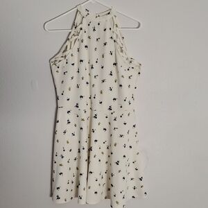 No Boundaries Cream and Blue Floral Dress